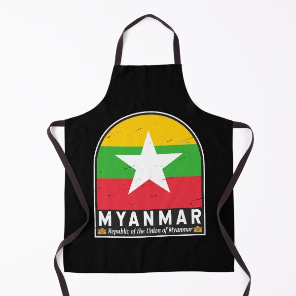 Item preview, Myanmar Flag Emblem Distressed Vintage designed and sold by KrisSidDesigns.