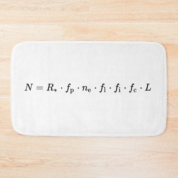 Item preview, Drake equation, life in outer space, physics and science designed and sold by NoetherSym.