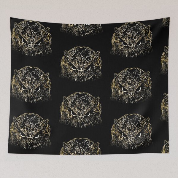 Item preview, Gold Owl Acrylic Painting designed and sold by SKornackiArt.