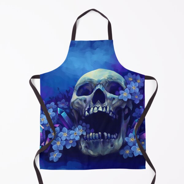 Item preview, Skull and Forget-me-nots designed and sold by FaerytaleWings.