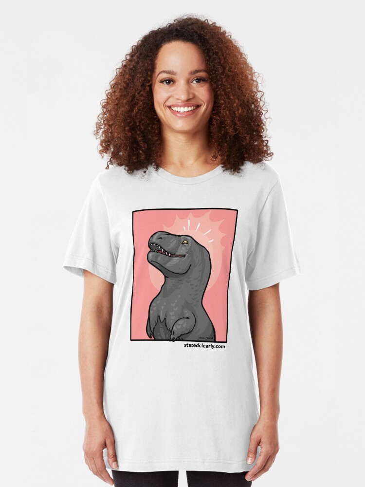 Alternate view of Gloating T. rex! Slim Fit T-Shirt