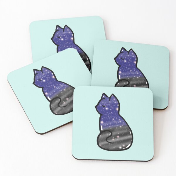Item preview, Night Sky Stars Cute Cat Illustration designed and sold by Saritas Boutique Shop.