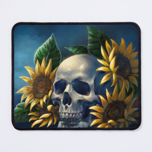 Item preview, Skull and Sunflowers designed and sold by FaerytaleWings.