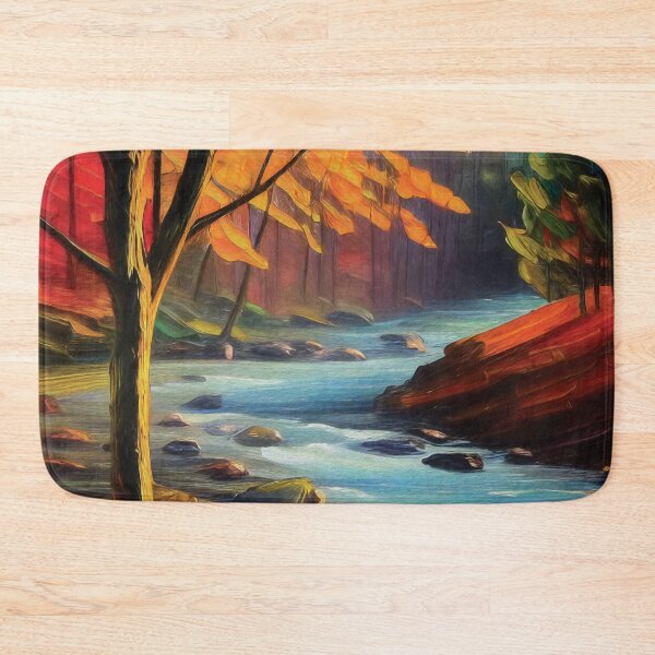 Item preview, Autumn Themed River designed and sold by AnuGoldPrints.