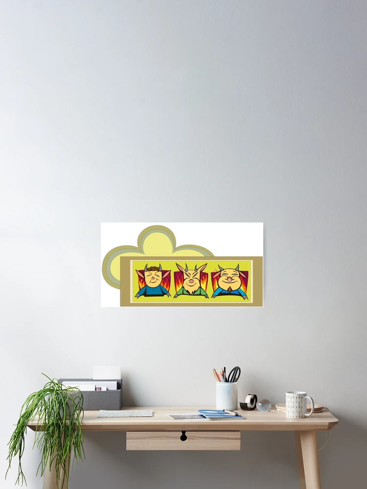 Thumbnail 2 of 3, Poster, Devil trio designed and sold by Rif Khasanov.