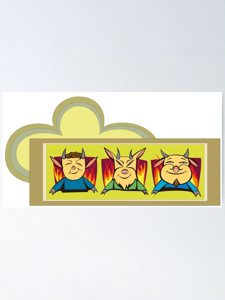 Thumbnail 1 of 3, Poster, Devil trio designed and sold by Rif Khasanov.