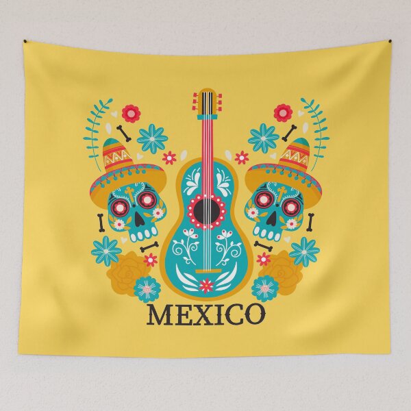 Item preview, Viva la Vida quote. Dia de los muertes skull. Mexico city. designed and sold by CoCoArt-Ua.