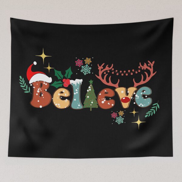 Item preview, Believe merry Christmas Christmas shirt,holly jolly  designed and sold by DesignsbyMona.