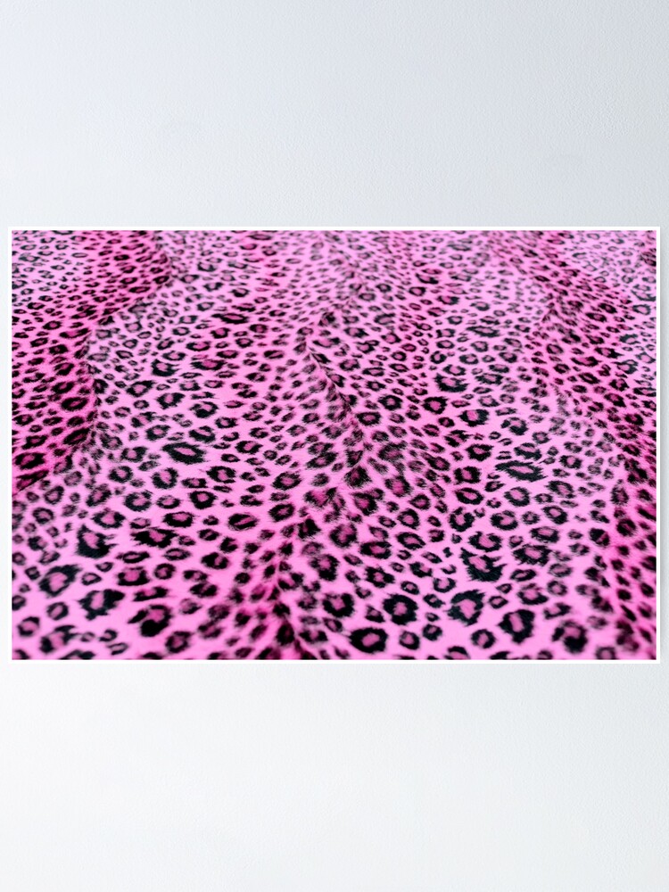 Pink Leopard Print Poster, Pink Animal Print Print