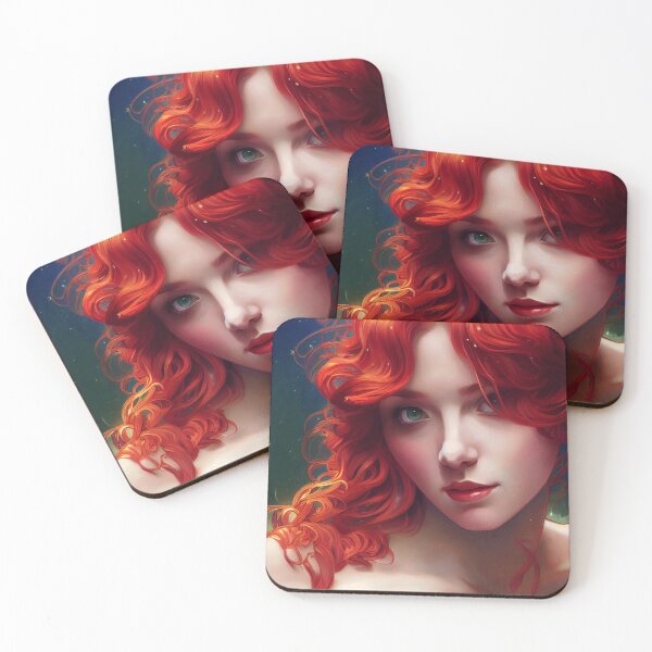 Item preview, Beautiful Red-Haired Woman Looking at the Camera designed and sold by Styxiann.