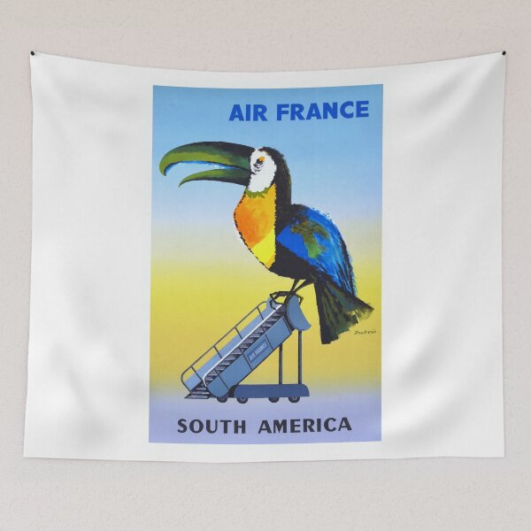 Item preview, 1956 Air France South America Toucan Travel Poster designed and sold by retrographics.