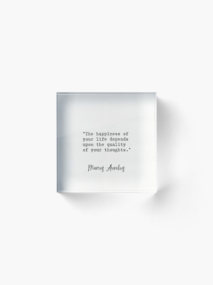 Alternate view of Marcus Aurelius quote Acrylic Block