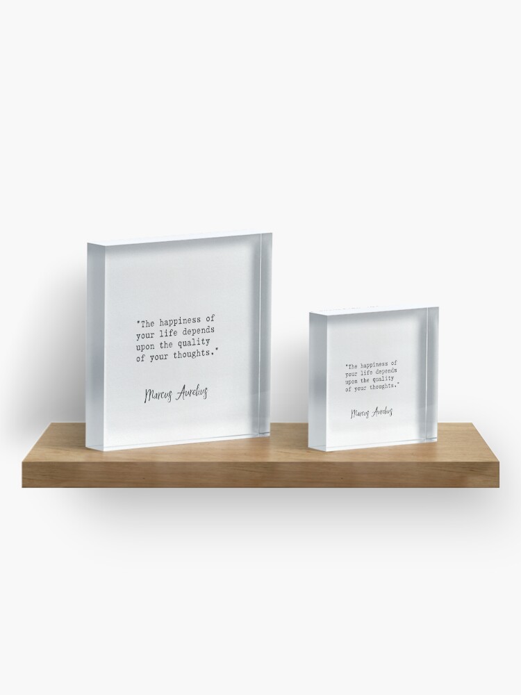 Alternate view of Marcus Aurelius quote Acrylic Block