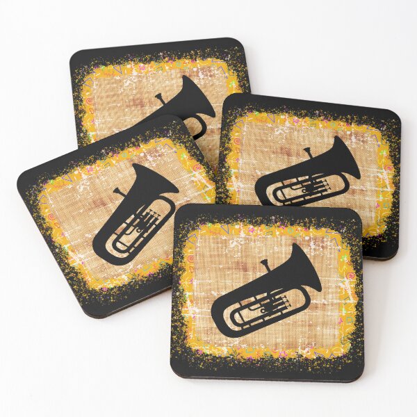 Item preview, Vintage Yellow Burlap - Tuba designed and sold by BandMomDesigns.