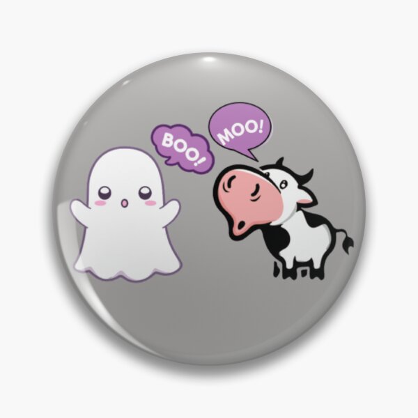 Aperçu de l'œuvre Vache d'Halloween et fantôme boo moo image drôle créée et vendue par Vesna7791.
