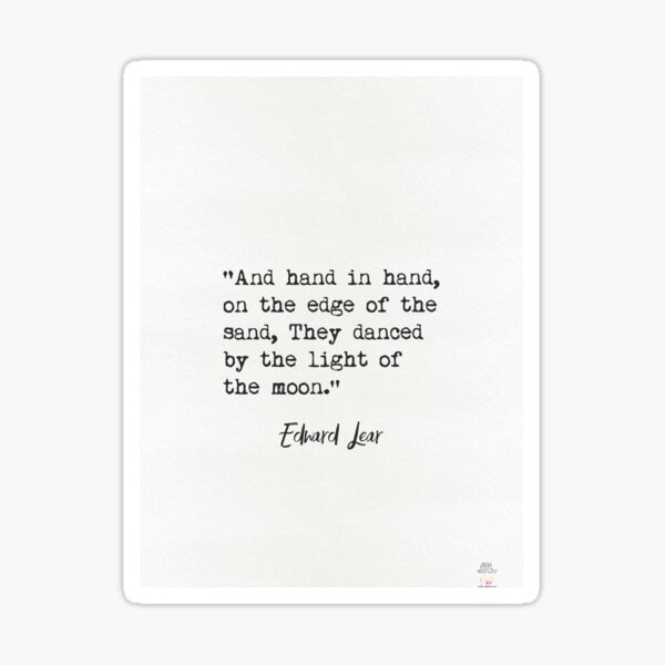 Artikel-Vorschau von Edward Lear Zitat, designt und verkauft von epicpaper quotes.
