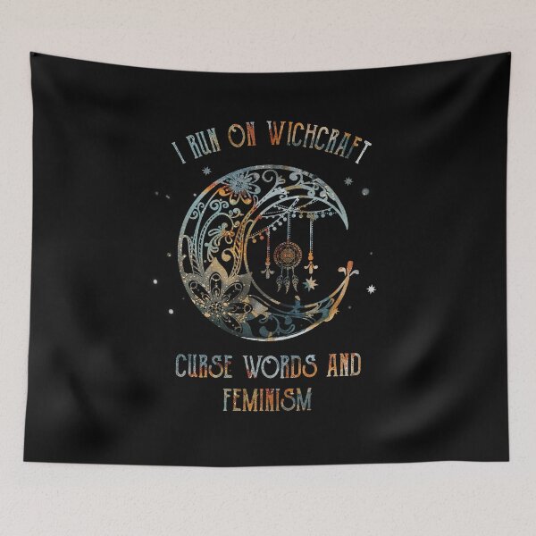 Item preview, I run on witchcraft curse words and feminism designed and sold by malvinabucky.