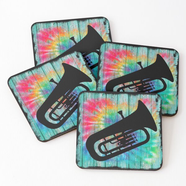Item preview, Vintage Wood Tie Dye Lines - Tuba designed and sold by BandMomDesigns.