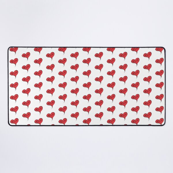 Virgo + Sagittarius in Love Zodiac Heart Desk Mat