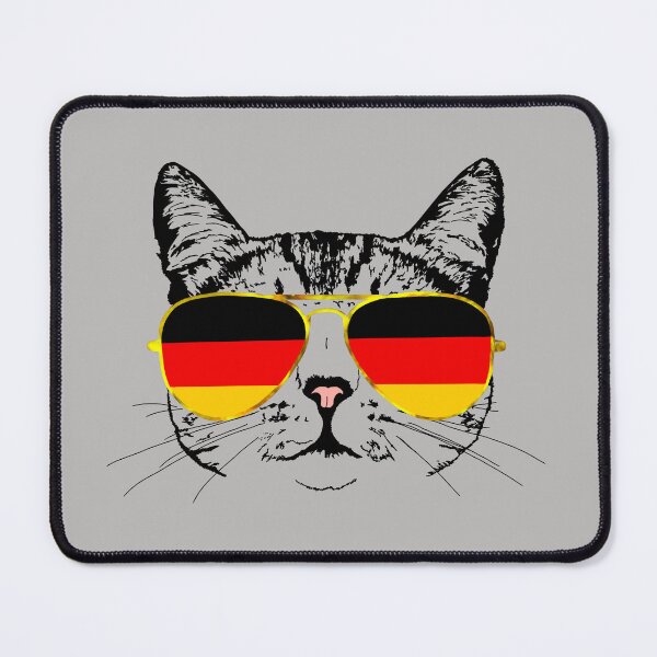 Item preview, Cat with Germany Flag Gold Aviators designed and sold by LuxeHurricane.