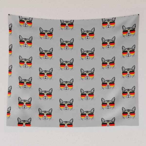 Item preview, Cat with Germany Flag Gold Aviators designed and sold by LuxeHurricane.
