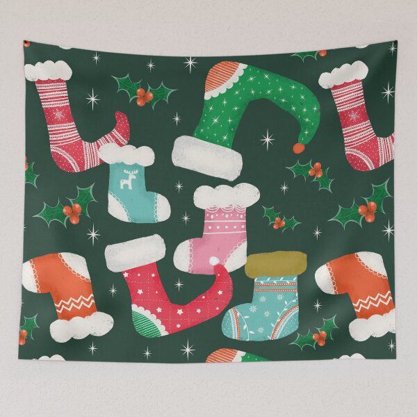 Item preview, Christmas falalala Green -Stockings  designed and sold by susycosta.