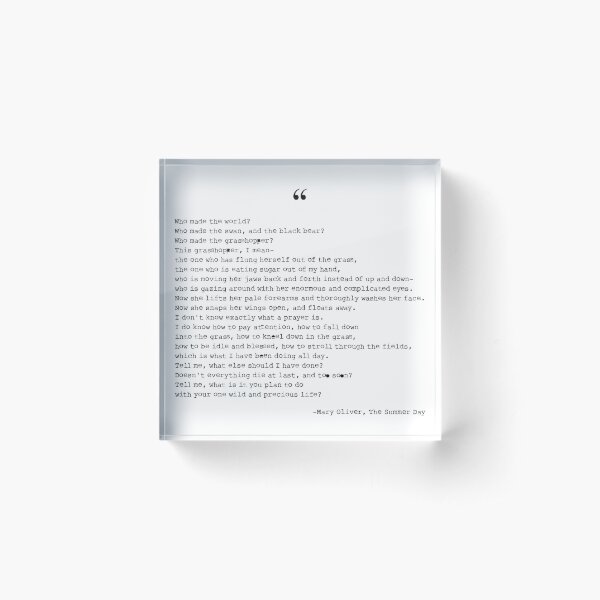 Item preview, The Summer Day - Mary Oliver designed and sold by ceeoh.