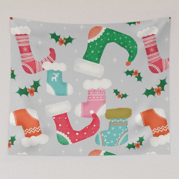 Item preview, christmas falalala grey -Stockings  designed and sold by susycosta.