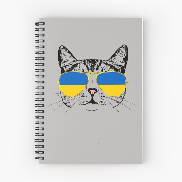Item preview, Cat with Ukraine Flag Gold Aviators designed and sold by LuxeHurricane.