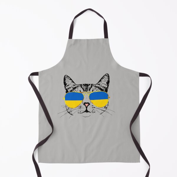 Item preview, Cat with Ukraine Flag Gold Aviators designed and sold by LuxeHurricane.
