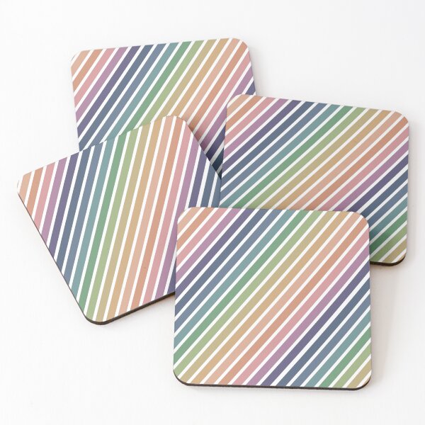 Item preview, Low saturation rainbow stripes designed and sold by flamendes.