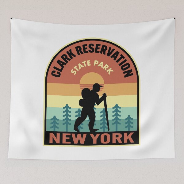 Item preview, Clark Reservation State Park New York Retro Hiking designed and sold by HalpinDesign.