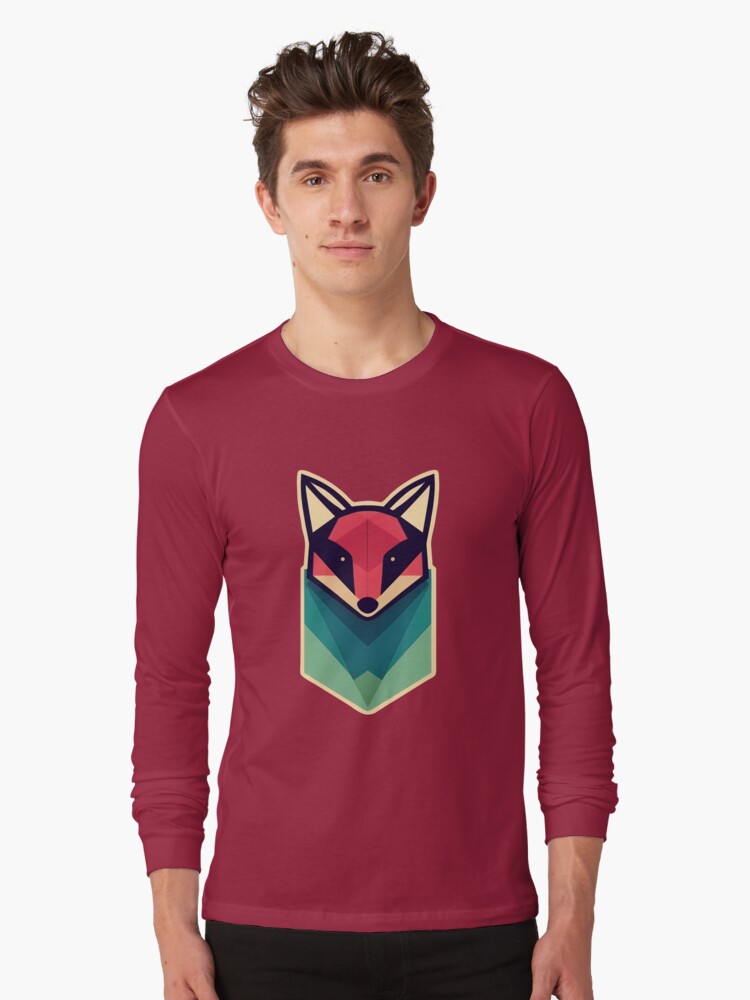 Thumbnail 1 of 5, Long Sleeve T-Shirt, Fox Sticker designed and sold by guidonr1.