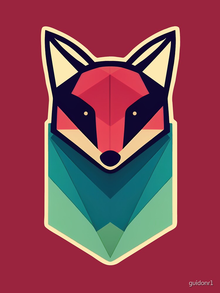 Thumbnail 5 of 5, Long Sleeve T-Shirt, Fox Sticker designed and sold by guidonr1.
