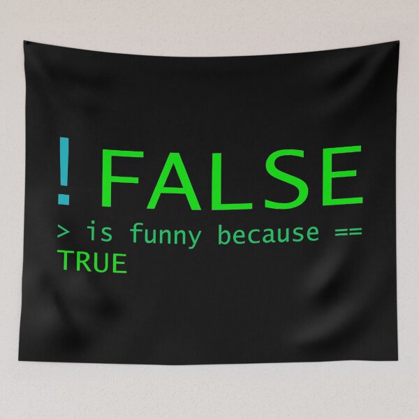 Item preview, !FALSE == TRUE - Funny statistics (on black) designed and sold by Groenendijk.