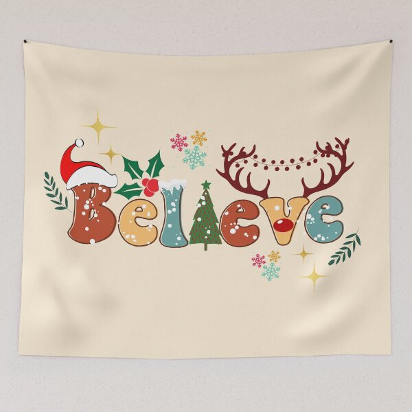Item preview, Believe merry Christmas Christmas shirt,holly jolly  designed and sold by DesignsbyMona.