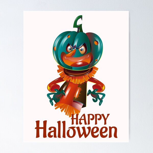 Item preview, happy halloween realistic-halloween-party-poster-template, halloween party friends designed and sold by tshirts-design9.