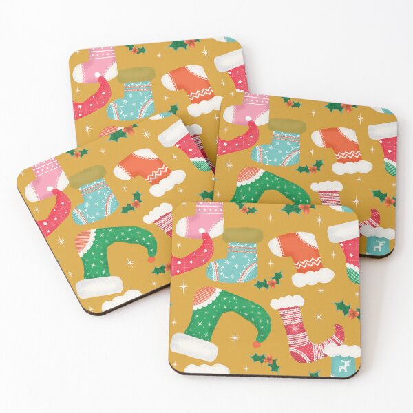 Item preview, christmas falalala yellow -Stockings  designed and sold by susycosta.