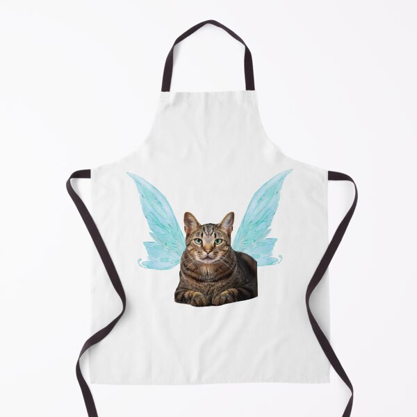 Item preview, Fairy Cat - Blue Butterfly Wings Brown Tabby Cottagecore designed and sold by SundaySoup.