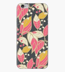 Seamless floral pattern with hand drawn leaves iPhone Case