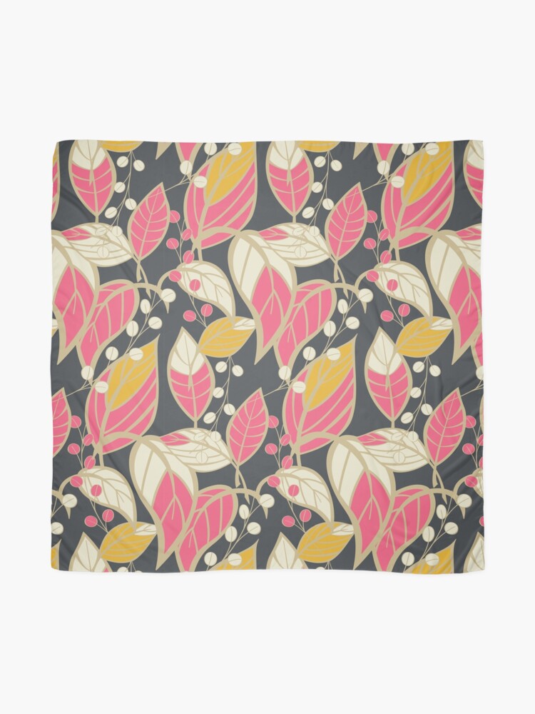 Alternate view of Seamless floral pattern with hand drawn leaves Scarf