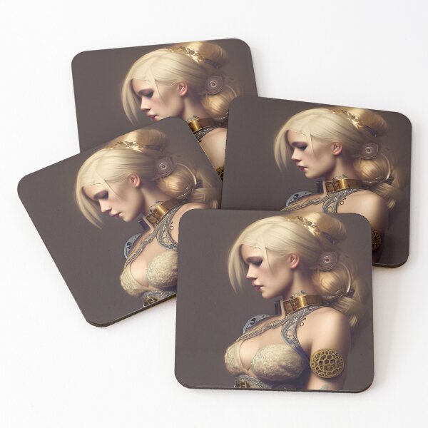 Item preview, Steampunk gorgeous blonde lady in corset dress art designed and sold by Eliteijr.