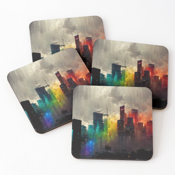 Item preview, Storming Rainbow Skyline Clouds designed and sold by LeahTT.