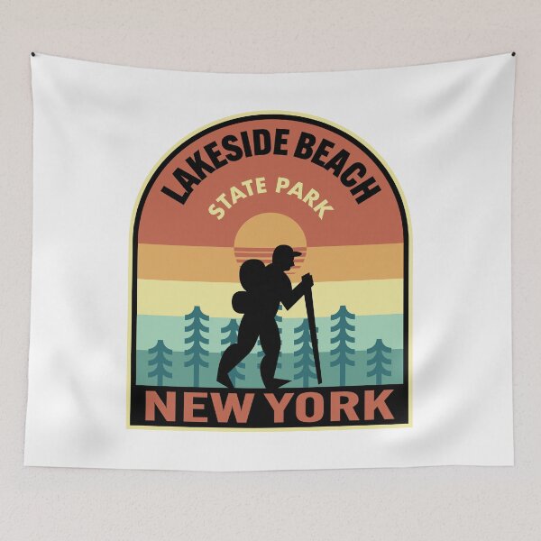 Item preview, Lakeside Beach State Park New York Retro Hiking designed and sold by HalpinDesign.