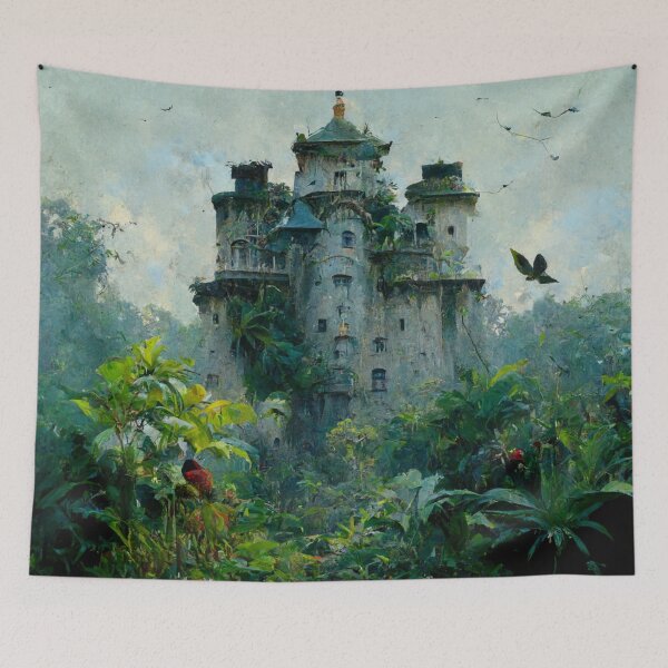 Item preview, Abandoned Castle in a Jungle designed and sold by Styxiann.