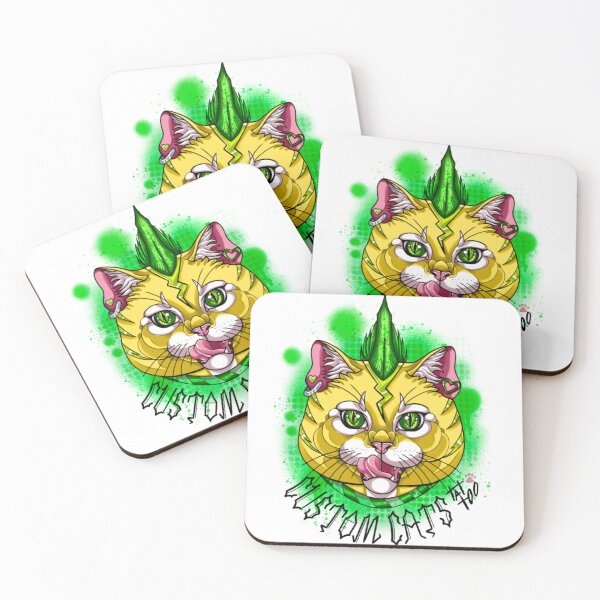Item preview, Custom Cats Tattoo - Electric Punk Cat Merch designed and sold by CustomCatsArt.
