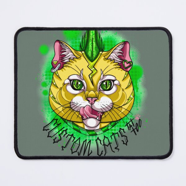 Item preview, Custom Cats Tattoo - Electric Punk Cat Merch designed and sold by CustomCatsArt.