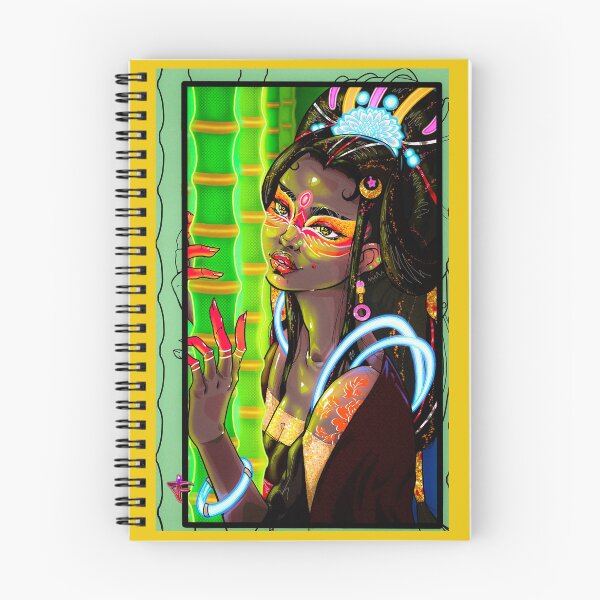 Item preview, Neon Bamboo Queen  Digital Painting designed and sold by FramburgerArt.