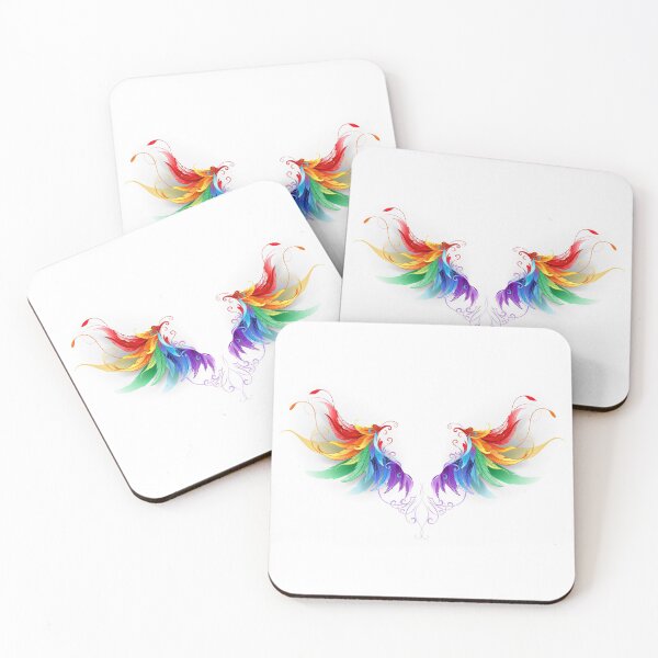 Item preview, Fluffy Rainbow Wings (with shadow) designed and sold by Blackmoon9.