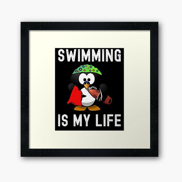 Item preview, Swimming is my life - water rats cute penguin designed and sold by VitoTDesign.